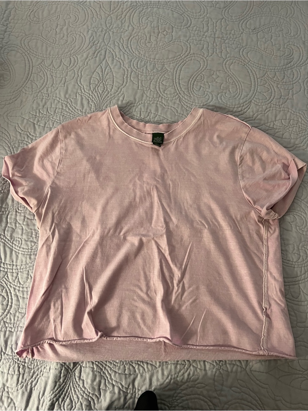 wild fable Light Pink Boxy Short Sleeve Tee